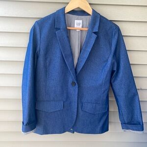 GAP Jean Chambray Suit Jacket Blazer - Women’s Size 12